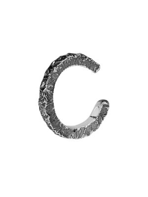 Серьги Сильвер24 Кафф мятый серебро 925